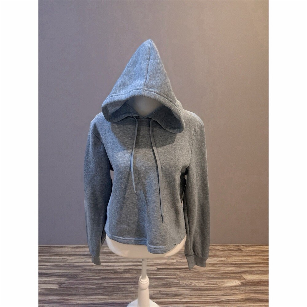 Liv & Lucy Hoodie Womens Size L Heather Gray Pullover Drawstring Casual